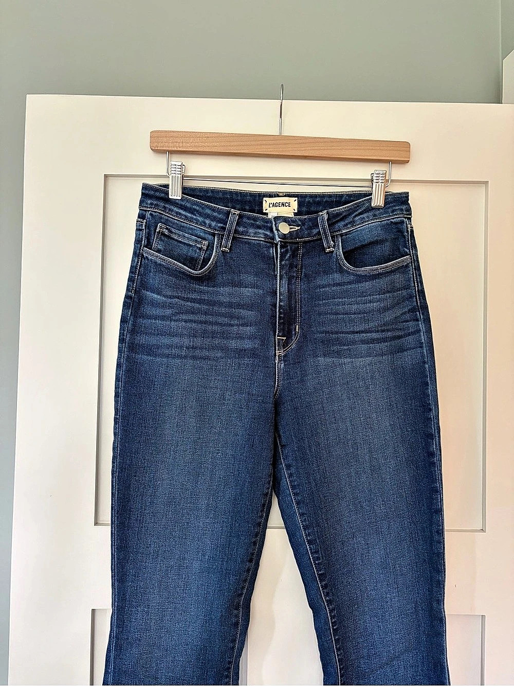 L’AGENCE Marty High Rise Flare Jeans Ramada Blue Size 28 - Picture 6 of 9